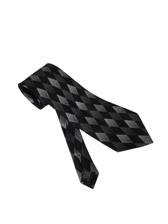 Stafford Other - Black & Gray Diamond Pattern Men's Tie